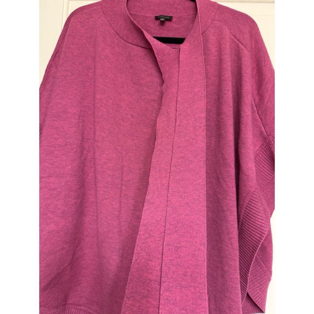 Talbots Bow Neck Poncho Cape Sweater. Womens. Pink. Sz M - Picture 7 of 16